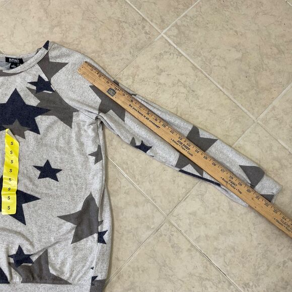 NWT Buffalo David Bitton Women's size S Soft Cozy Crewneck Stars Top Twinkle - Picture 7 of 10